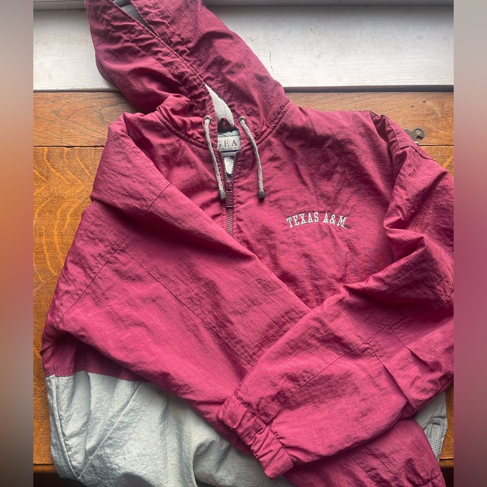 Vintage Texas A&M puffy 3/4 zip Coat